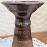 Vintage stoneware candlestick