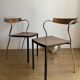 Pair of chairs design in wood and metal model "rio" by Pascal Mourgue