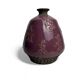 Raku glazed mauve potiche with floral decoration, Jardin d’Ulysse, 20th century