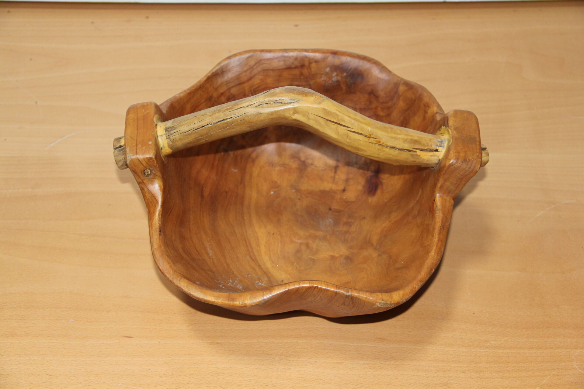Olive wood basket