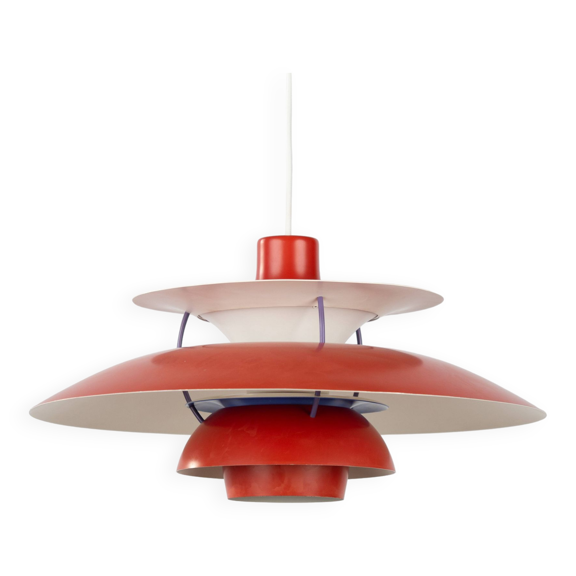 Suspension vintage danoise Ph 5 dans le style de Poul Henningsen, Louis Poulsen, 1958