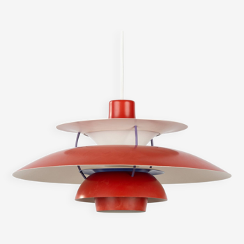 Suspension vintage danoise Ph 5 dans le style de Poul Henningsen, Louis Poulsen, 1958