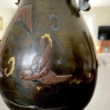 Japanese vase 19th bronze