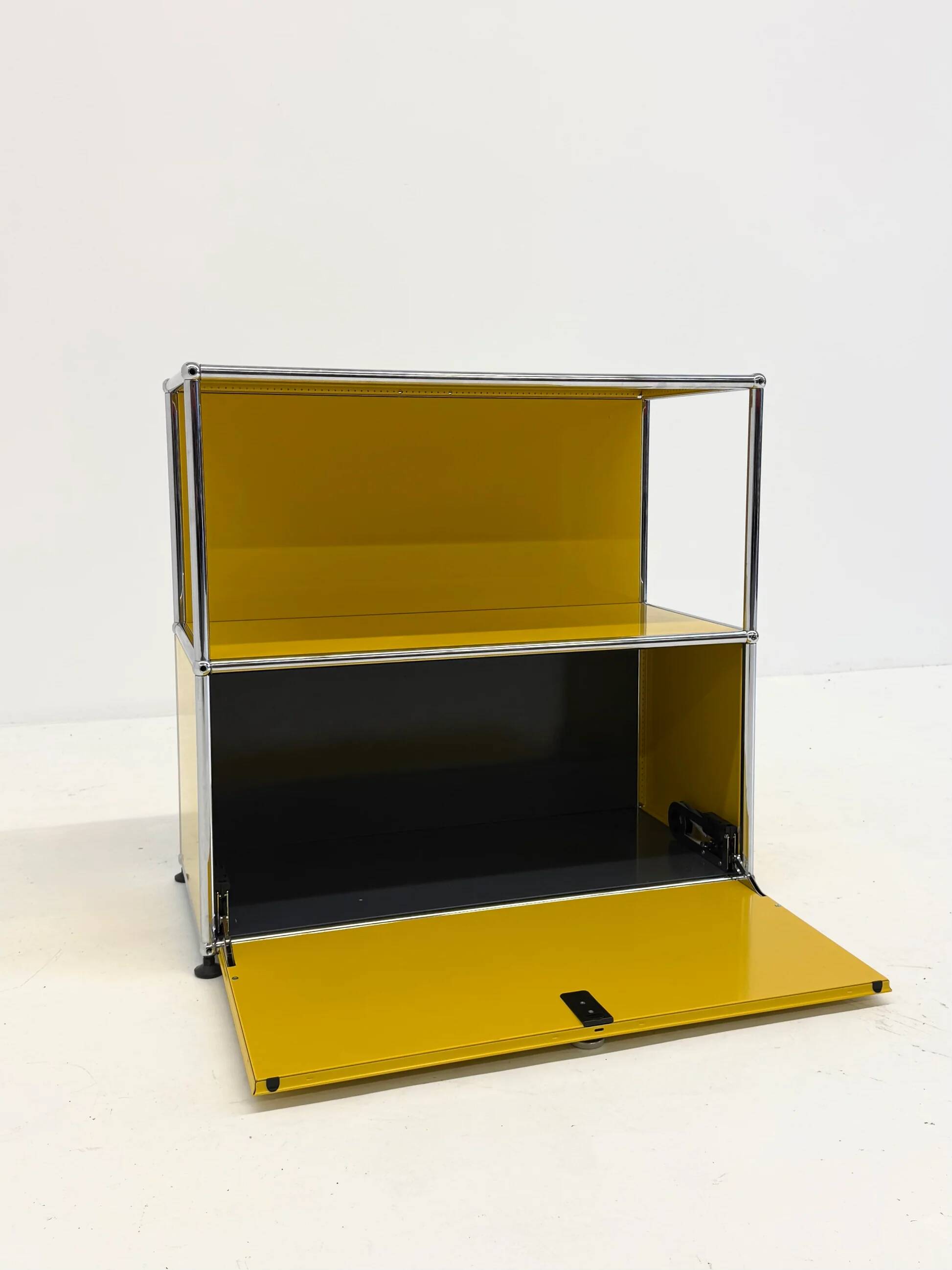 USM Haller cabinet in yellow