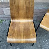 Suite of 4 chairs design Drabert Germany 1970 Scandinavian vintage