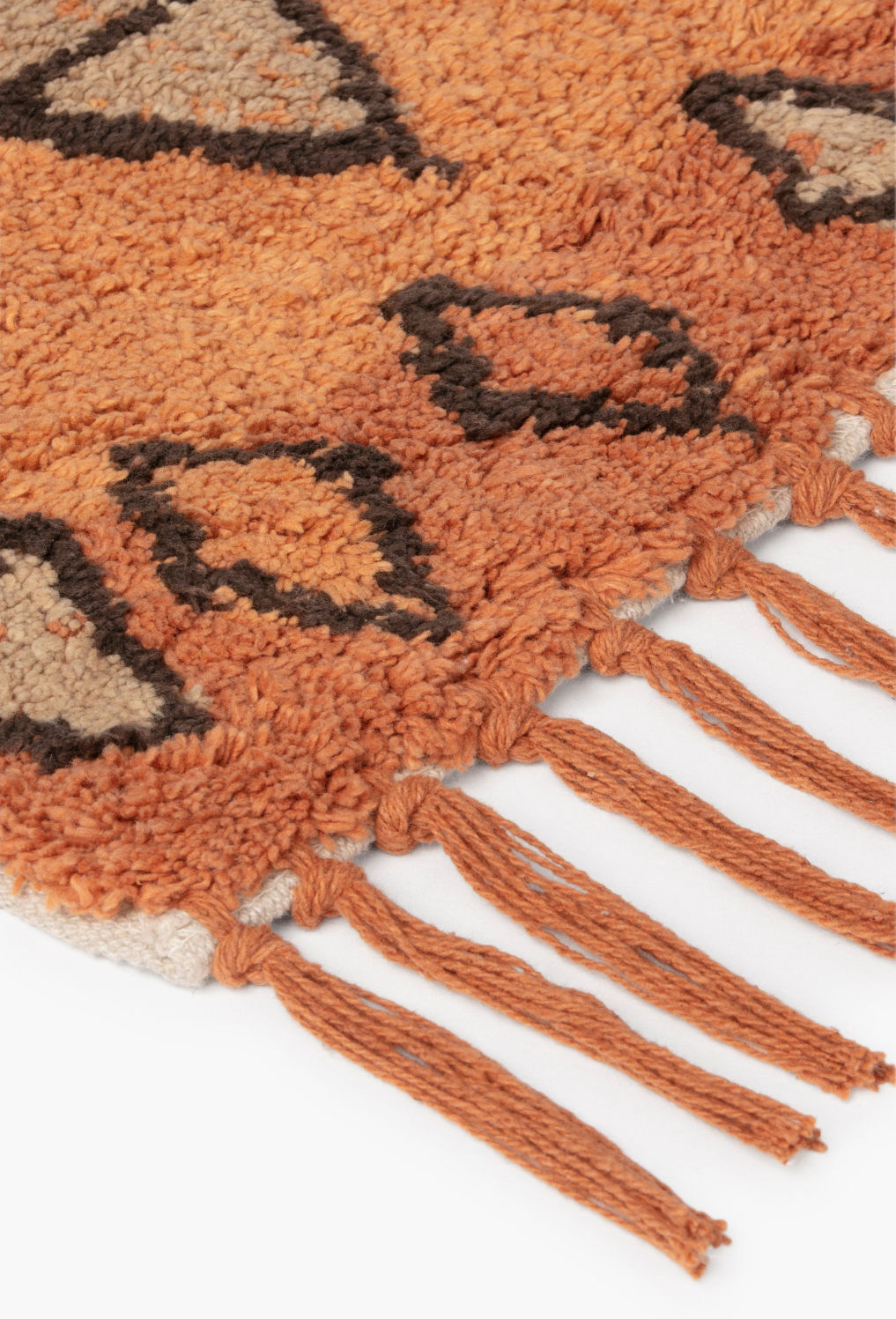 Tapis berbere 200 x 300 cm orange motifs colorés