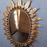 Sun mirror 75 cm gold metal period 1950
