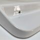 Vintage white glazed ceramic wall shelf
