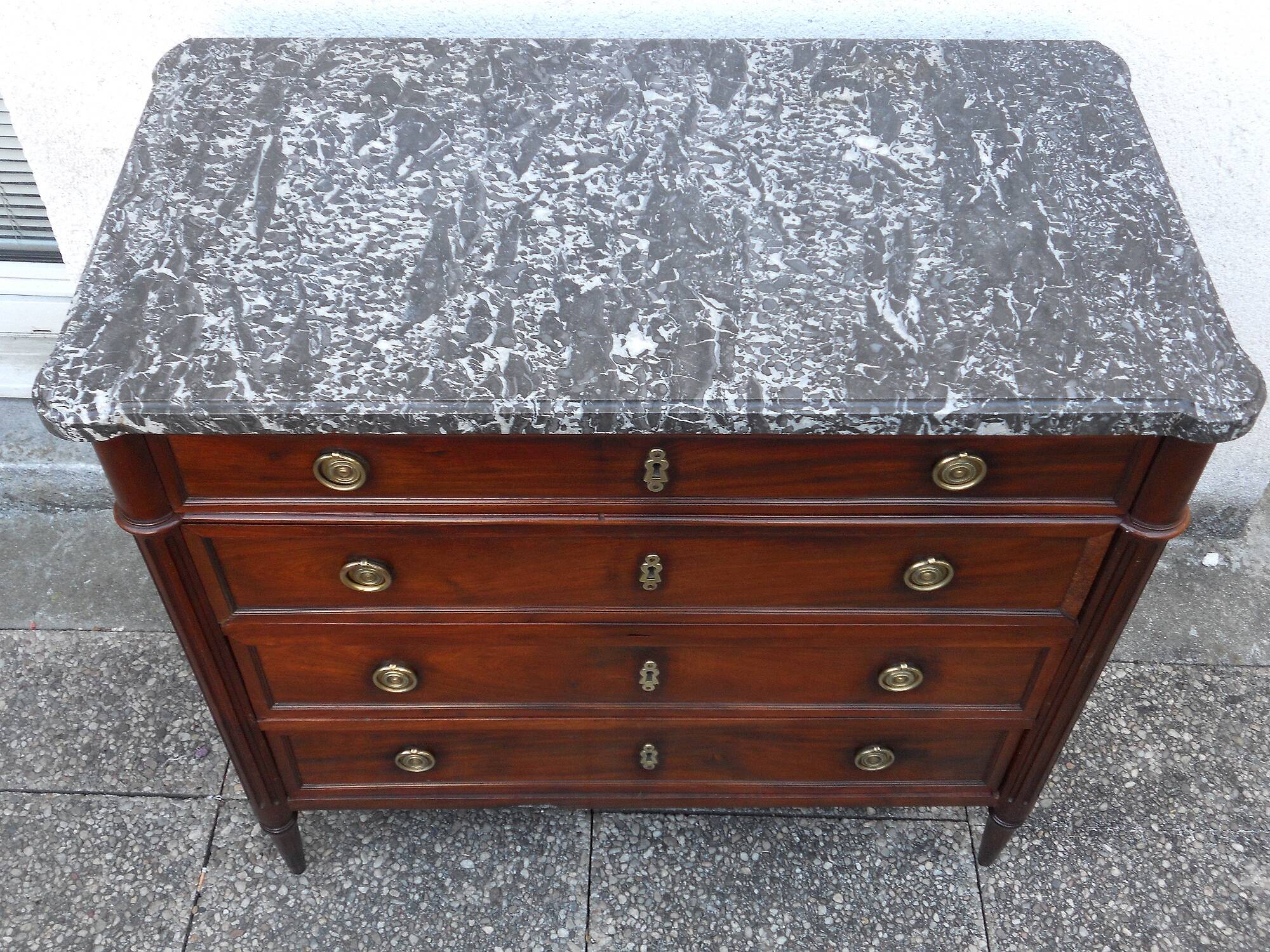 Mahogany 18th century Dresser Louis XVI by Jean Popsek