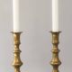 Pair of original vintage candelabros from bronce. Antiguos portavelas.