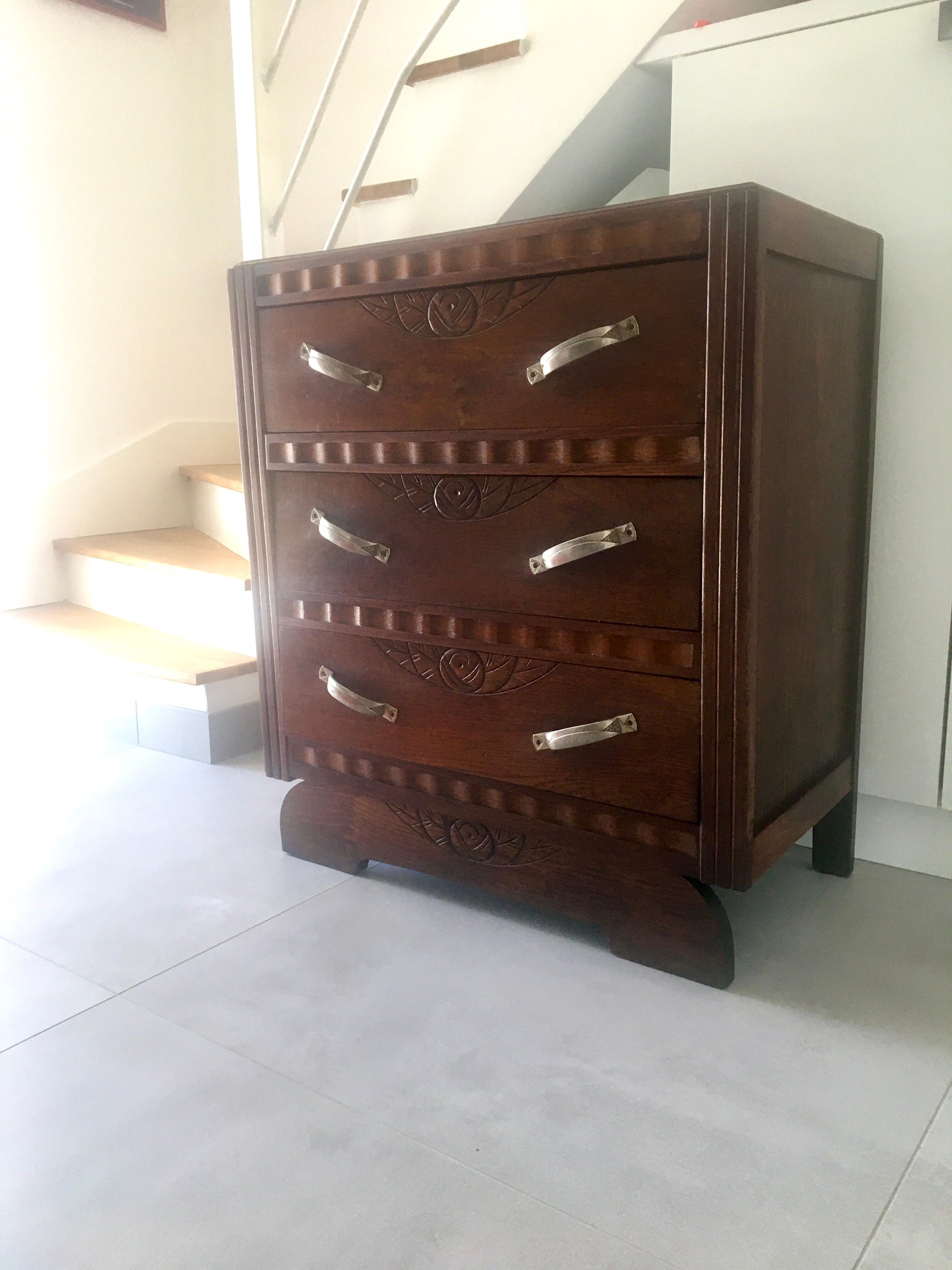 Small chest of drawers 3 drawers authentic Art Deco