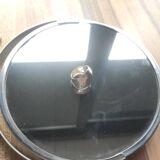 Chrome bathroom mirror, magnifying and extendable accordion, vintage