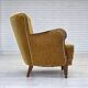 1960s, Danish armchair, furniture velour, beech wood, original.