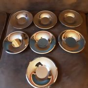 Lot de 7 sous verre métal Isosteel