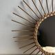 Vintage rattan sun mirror