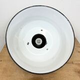 Enamel and cast iron industrial pendant light 1960s