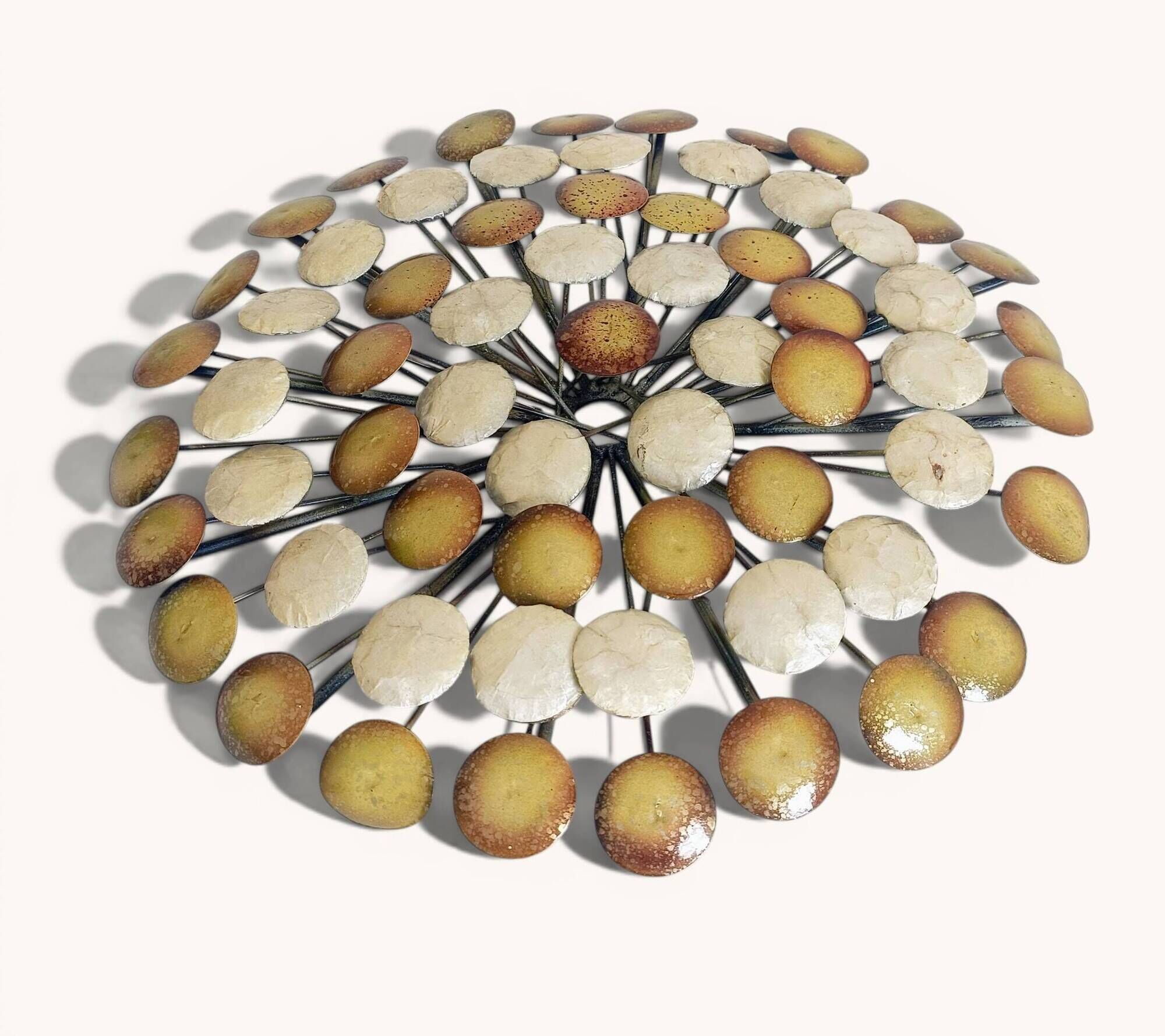Mid-Century Enameled Metal Wall Sculpture, France, Circa 1965-1975