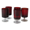 5 grands verres cavalier ruby de chez Arcoroc en très bon état.
