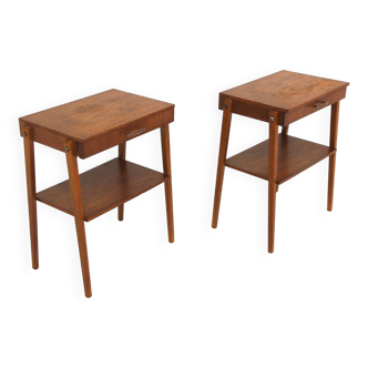 Set of 2 teak bedside tables, Sweden, 1960