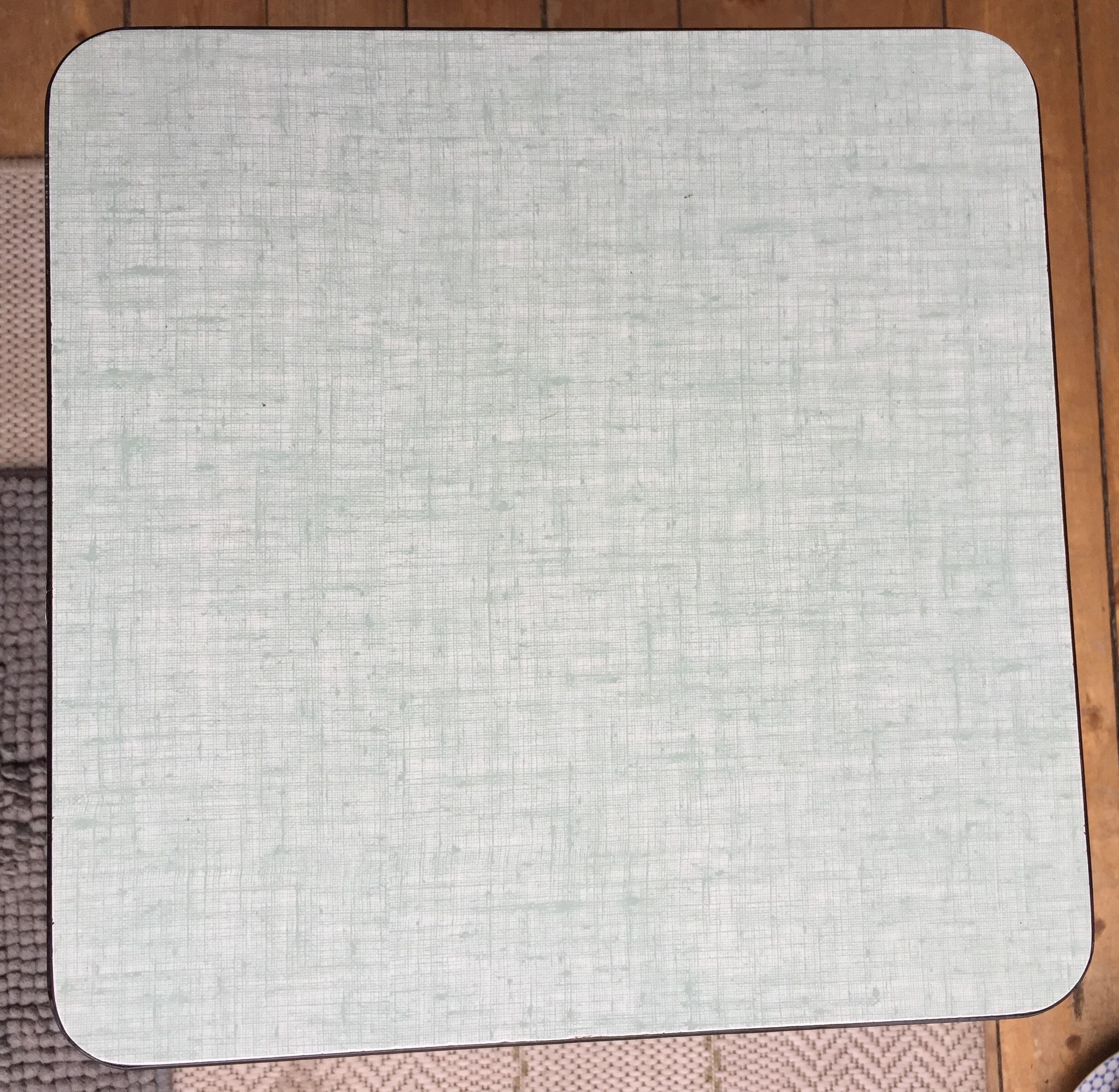 Duo of vintage matching stools in 60s formica brand Elem