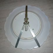 Assiette décorative oiseau et cornes d’abondance en céramique