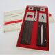 set rosewood stainless steel nutcracker corkscrew bottle opener design 70s Letang Remy