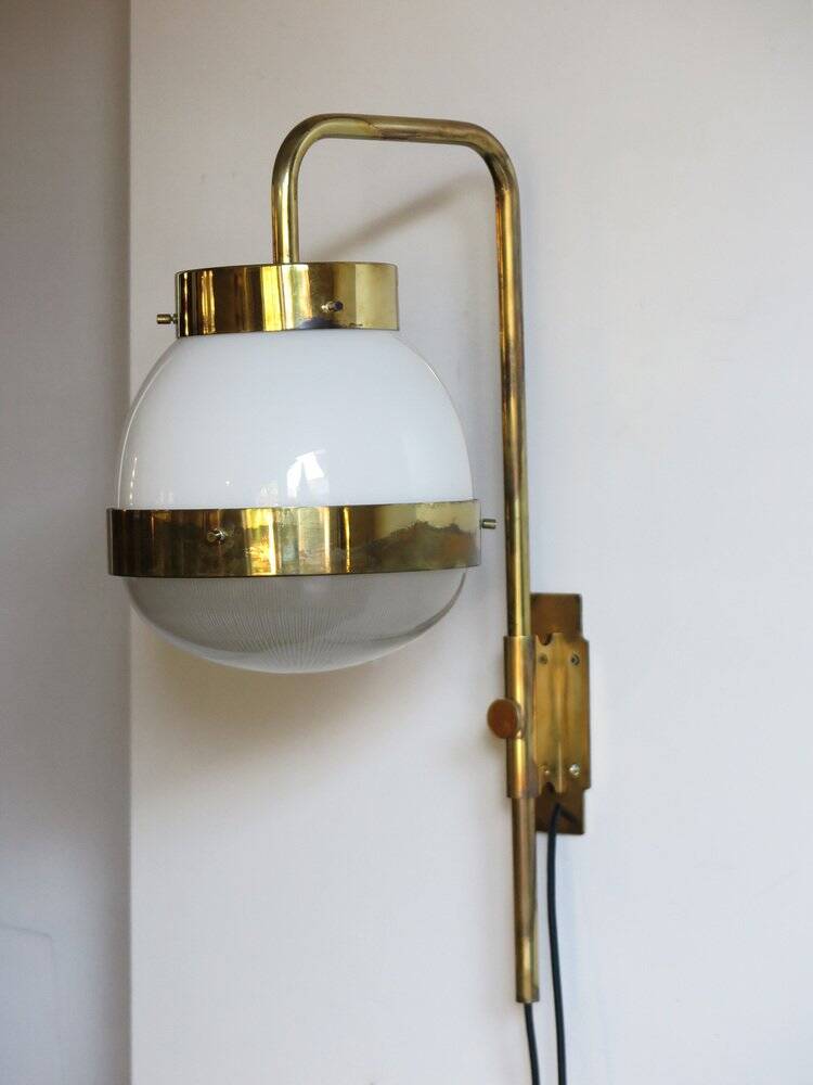 Large Italian Delta Sconce by Sergio Mazza for Artemide, 1960s