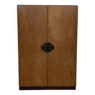 Armoire art déco des années 1950 en placage d'okoumé