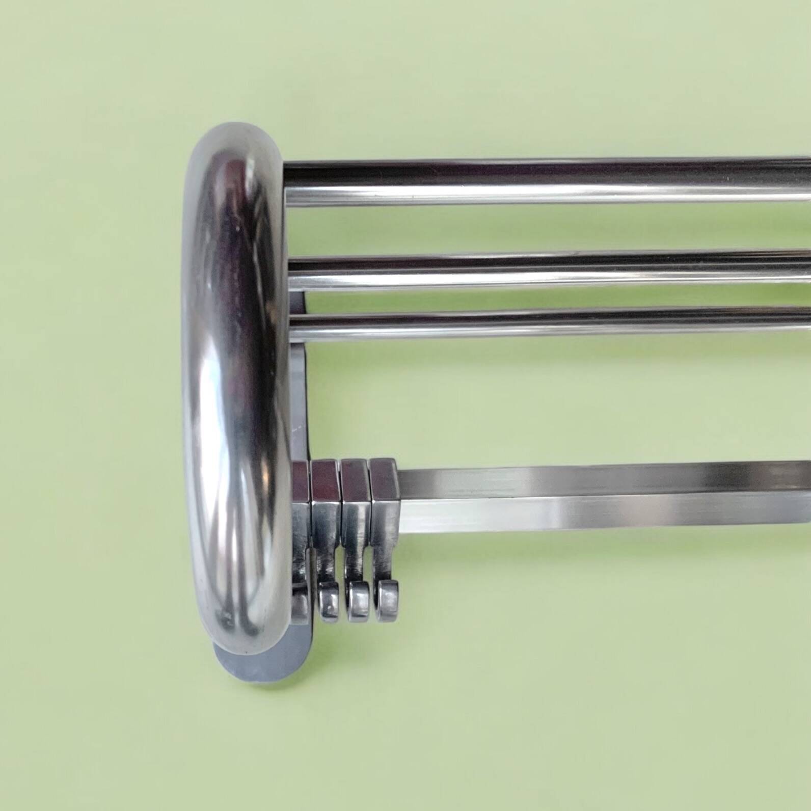 Large vintage aluminum wall coat rack