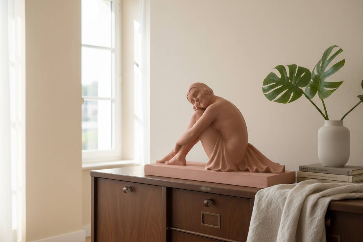 Large Art Deco Terracotta Statue – Armand Godard –