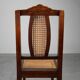 Chaise en bois et rotin française antique, vers 1900