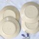Set of 4 flat plates Badonviller, vintage French