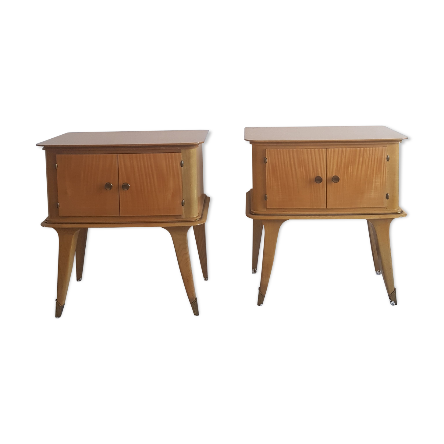 Pair of bedside tables-compass-circa 1960-Scandinavian spirit