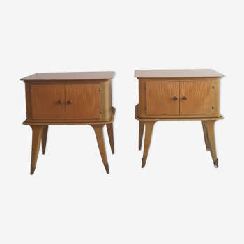 Pair of bedside tables-compass-circa 1960-Scandinavian spirit