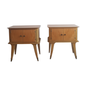 Pair of bedside tables-compass-circa 1960-Scandinavian spirit