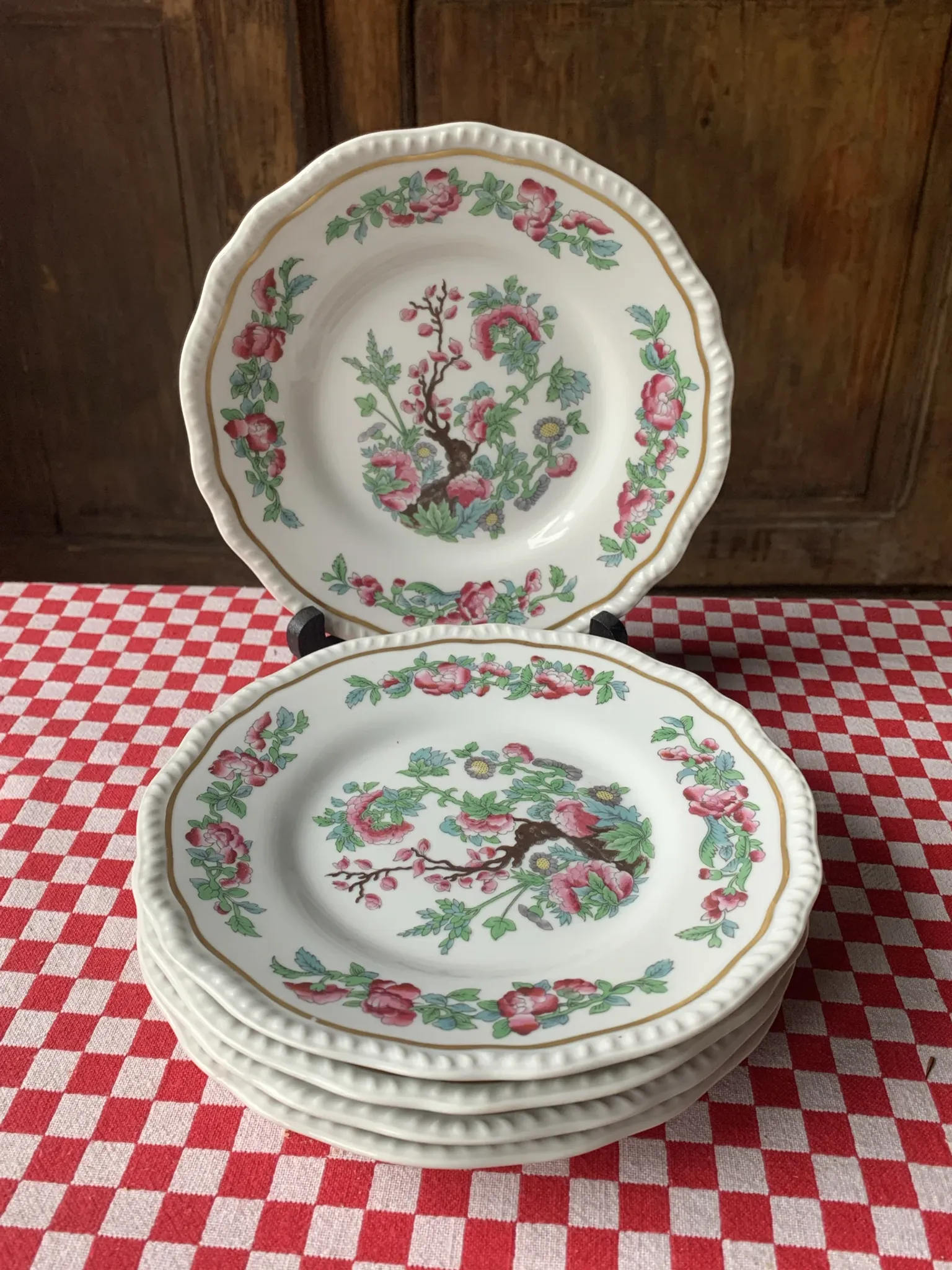 5 dessert plates Bernardaud Arbre des Indes anciennes