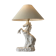 White ceramic zoomorph lamp