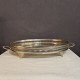 Silver metal serving tray