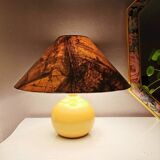 Yellow ceramic table lamp 1980