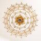 Dazzling chandelier, brass and crystal glass by Kinkeldey, Germany, 1970s.