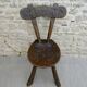 Brutalist chair, solid wood, carved, circa 1950