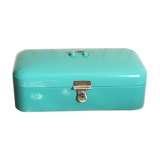 Minth blue enamelled metal box