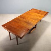 Antique Art Nouveau table in mahogany and glass, Italy, 20th century.