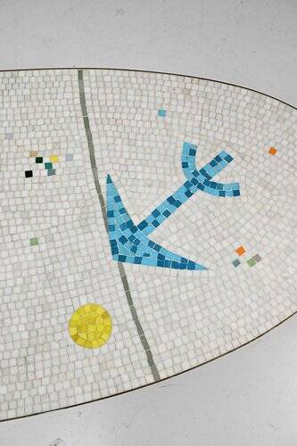 Vintage Mosaic Side Table, 1950s