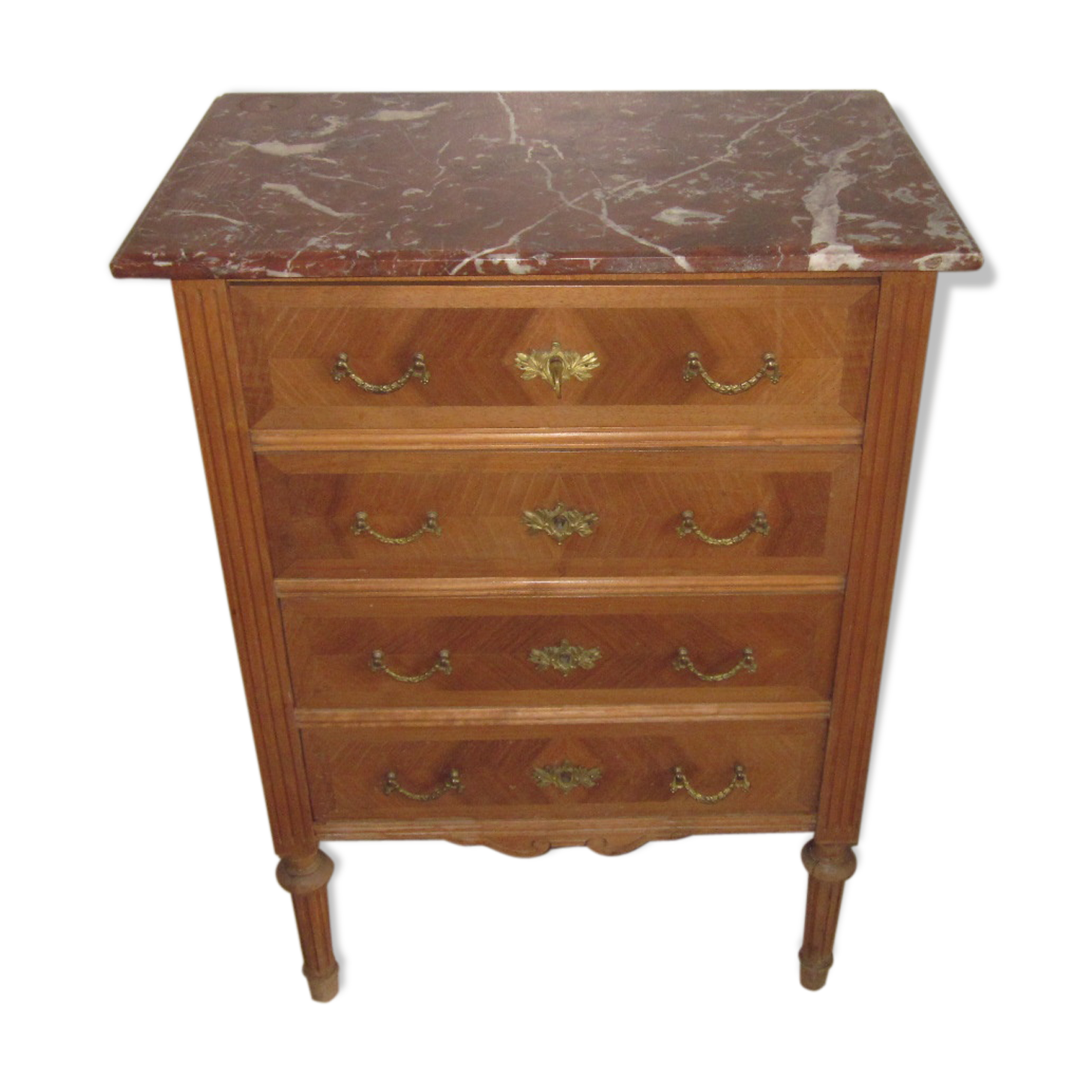 Commode en marqueterie 4 tiroirs 1920