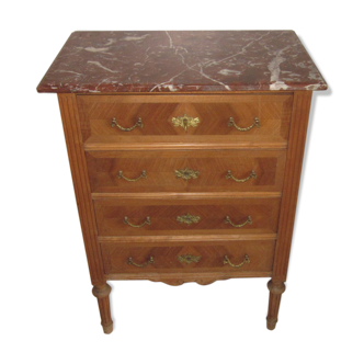 Chest of drawers marquetry 4 drawers 1920