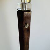 Art Deco floor lamp in wood and chromed metal – 1930s