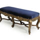 Banc français sculpté et doré à la feuille c1860