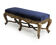 Antique french carved and parcel gilt long stool c1860