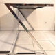 Seventies desk tinted glass top and chrome base